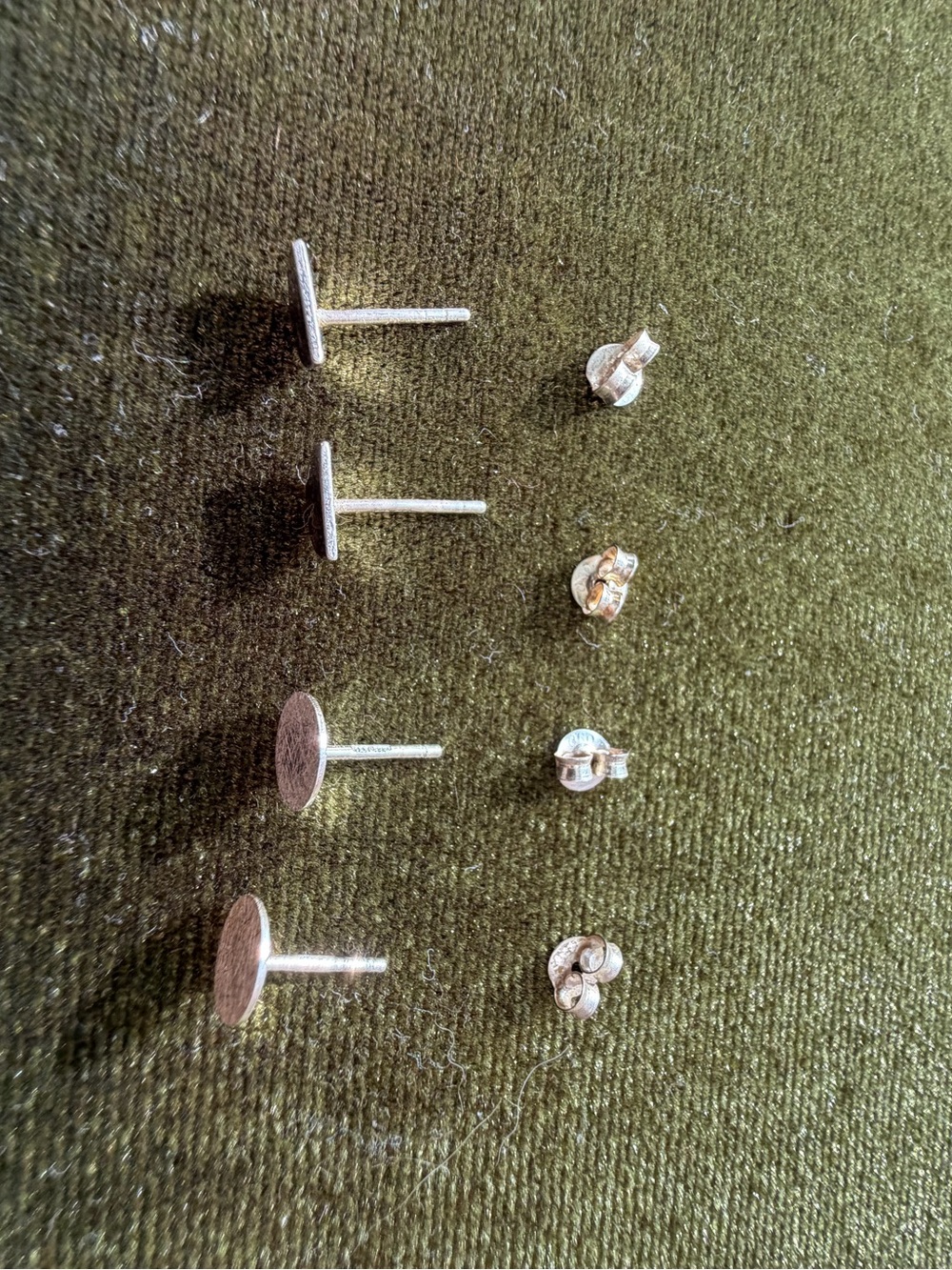 Sterling Silver Geometric Moon Earrings